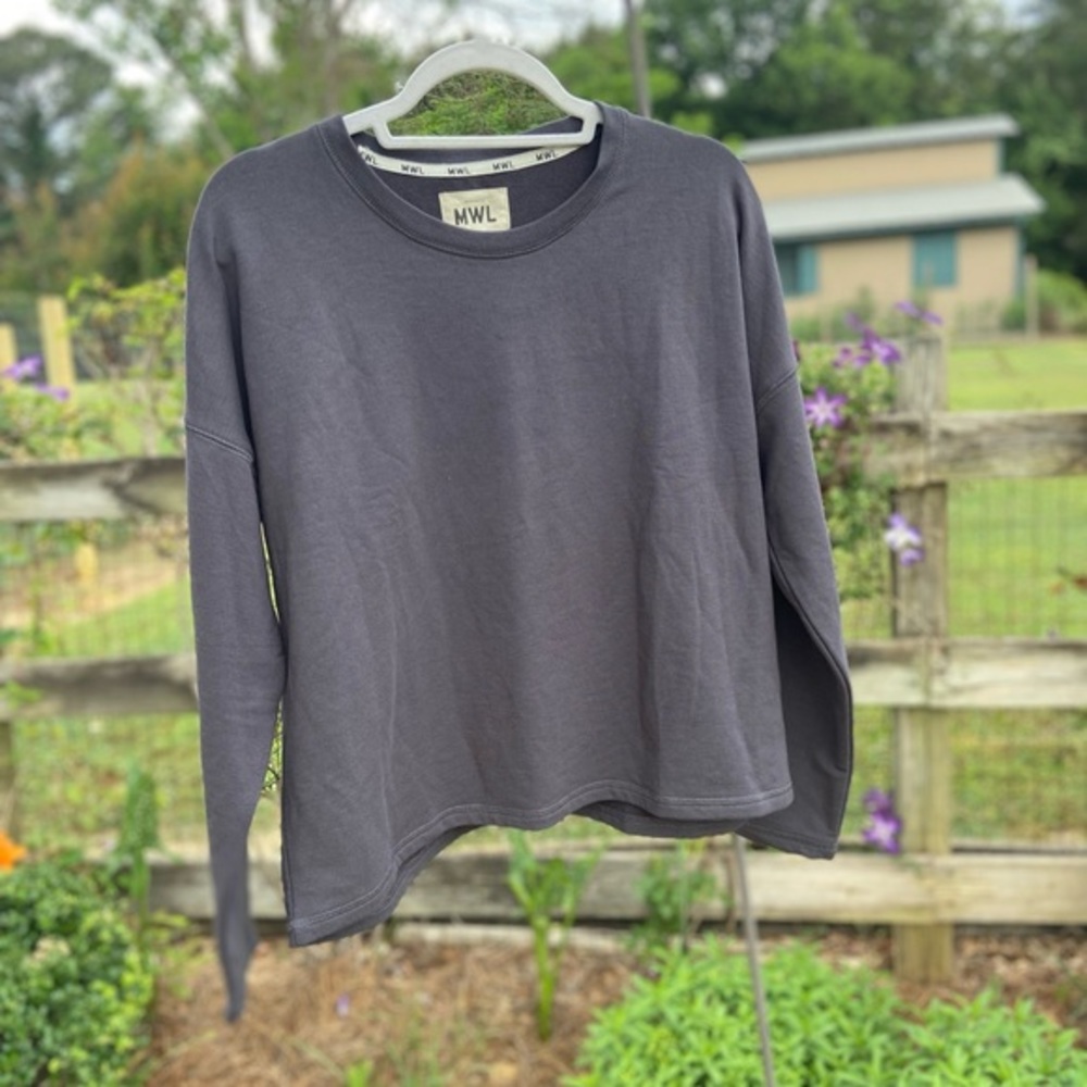 Madewell super soft cropped‎ sweat top. (M)